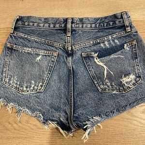 Blue distressed jean shorts in great condition